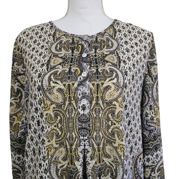 Fig and Flower Anthropologie-Style Paisley Boho Tunic Top Women’s Size L - Picture 2 of 5